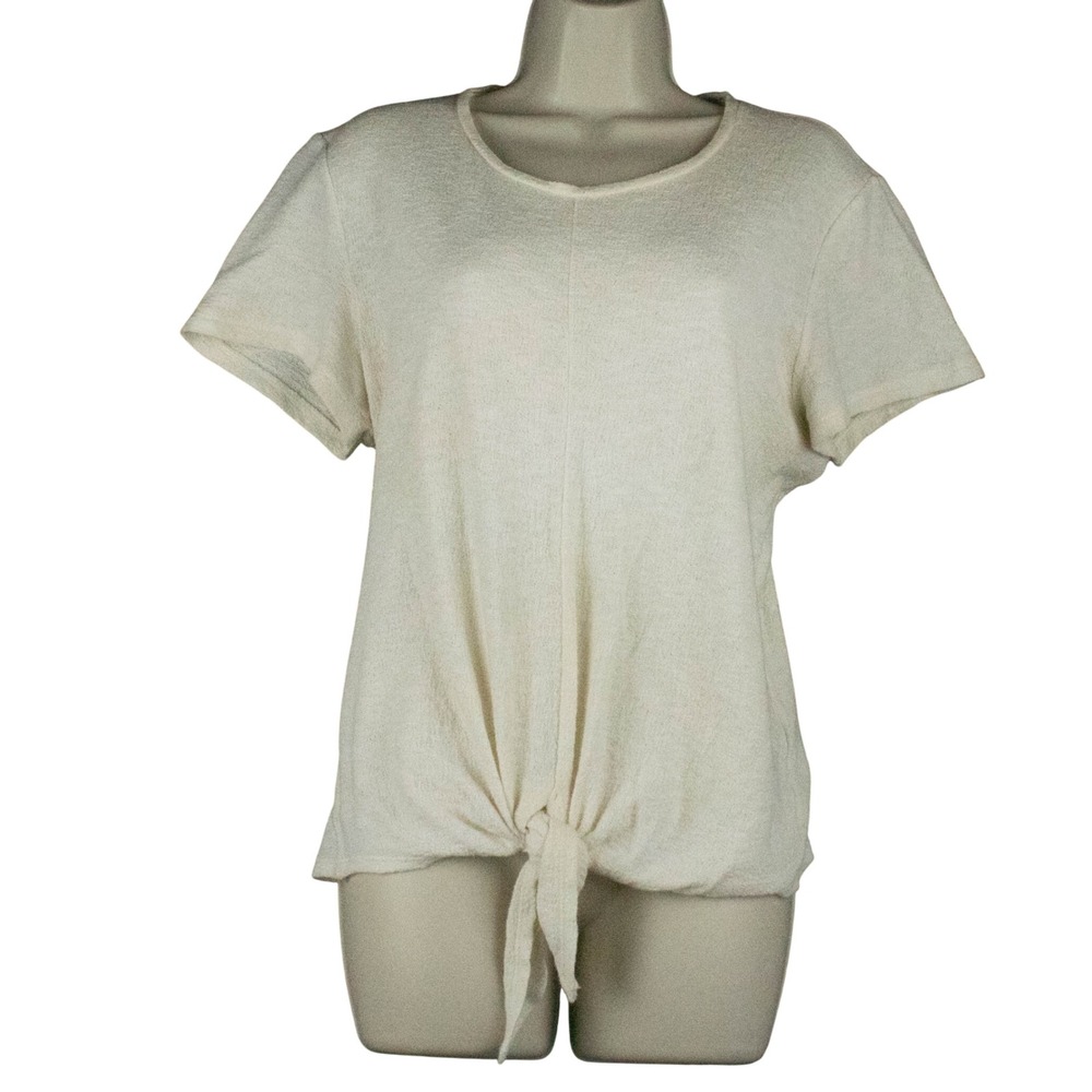 Madewell Womens‎ M Texture & Thread Tie-Front Top 100% Cotton Boho Minimalist